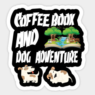 Coffee book and Dog Adventure Sticker